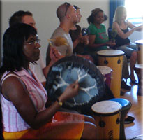 Drum circle fun for all ages and abilities.